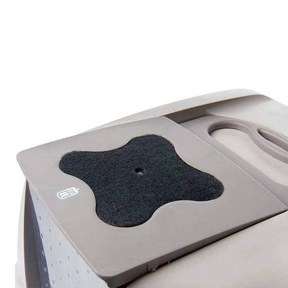 Catit Kapalı Kedi Tuvalet Kabini Koyu Gri - Resim 2