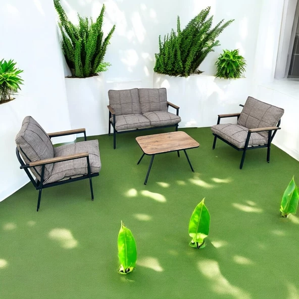 YAREN 2 1 1 Sehpa Hediyeli Pofuduk Balkon Takımı, Bahçe Mobilyası, Çay Seti, Kafe Oturma Grubu - 2