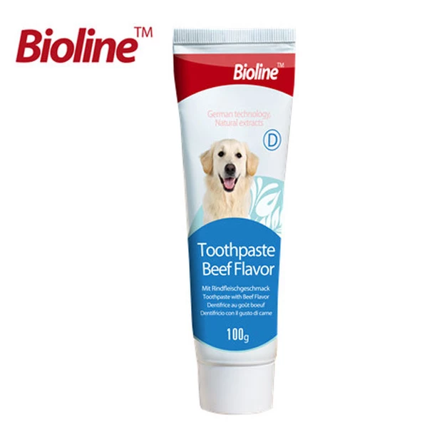 Bioline Köpekler İçin Biftek Aromalı Diş Macunu 100 gr ürün görseli