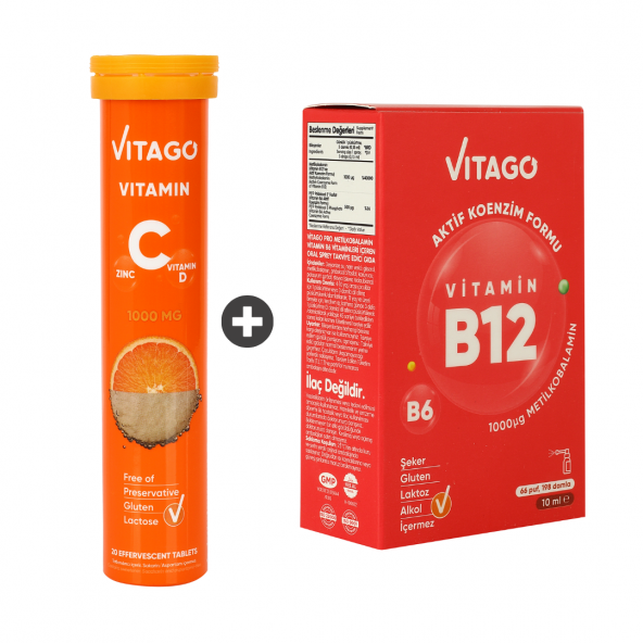 2’li-Vitago B12+ Vitago Vitamin C