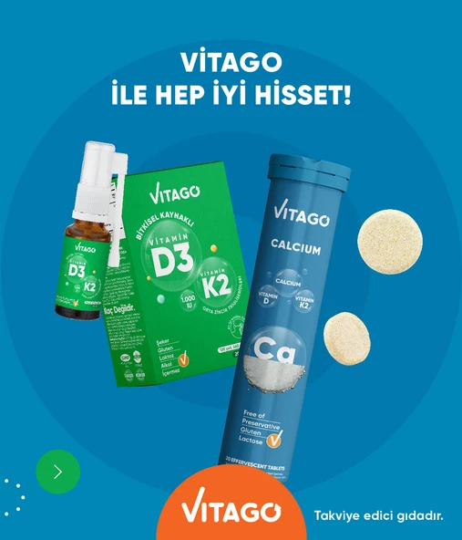 2li -Vitago Vitamin D3 Sprey+Vitago ProKalsiyum Tablet - 2