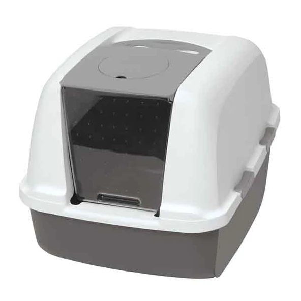 Catit Kapalı Kedi Tuvalet Kabini Koyu Gri ürün görseli