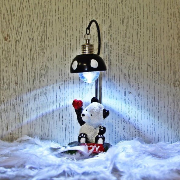 Panda Masa Lambası Işıklı Biblo Panda Puf Yastık Panda Kupa - 2
