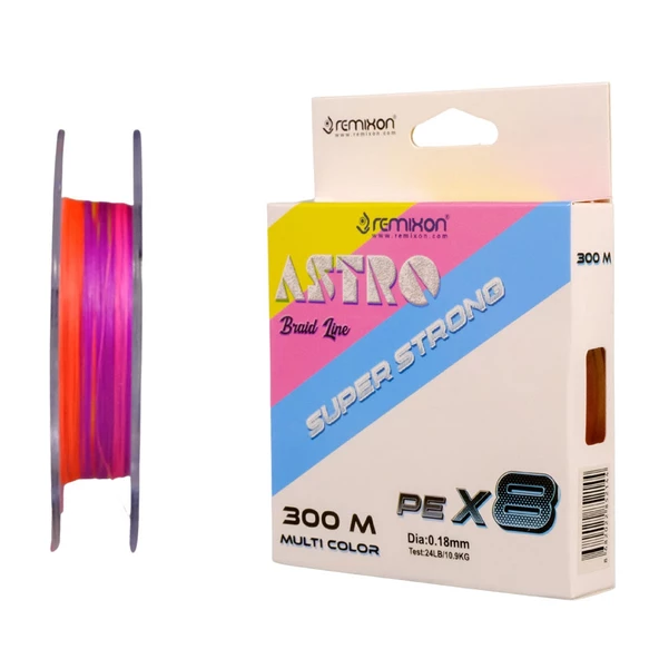 Remixon Astro 8B Multicolor 300m İp Misina Kalınlık (mm) : 0,22mm ürün görseli 1