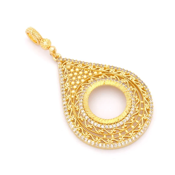 Çeyrek Altın Çerçeveli Kolye Ucu Altın Kaplama TGR-670 - Resim 3