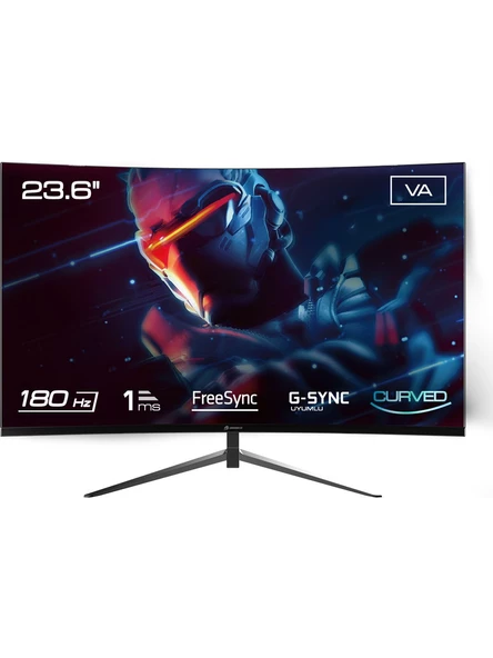 GameBooster GB-2418CF 23.6" 1 ms Full HD Curved 180 Hz Oyuncu Monitörü