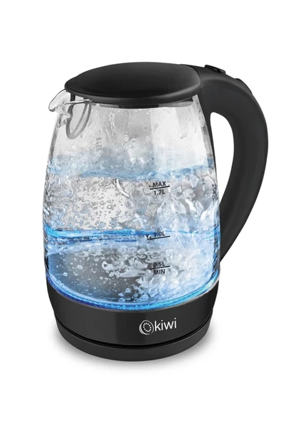 Kiwi Kk3328 Cam Su Isıtıcı Kettle Siyah