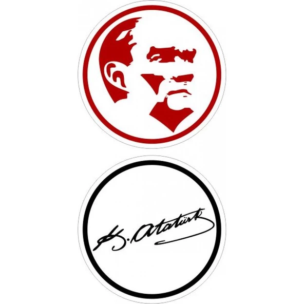 Atatürk Damla Etiker Sticker 5CM X 5CM