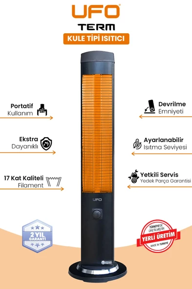 Ufo Term 2300 W Kule Tipi Infrared Isıtıcı - 3