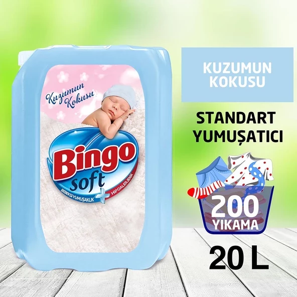 Bingo Soft Çamaşır Yumuşatıcısı Kuzumun Kokusu 5 L Ekonomi Paketi 4'lü