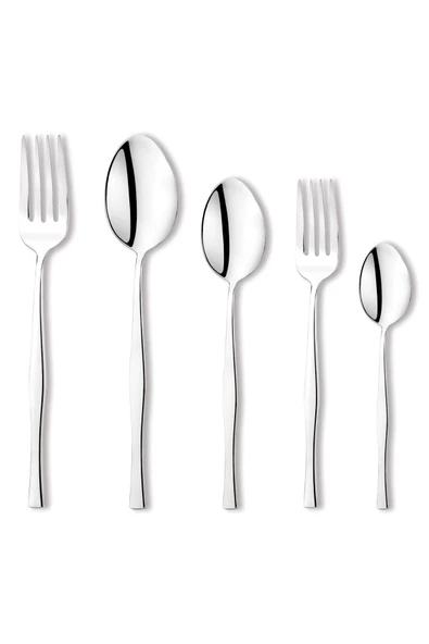 Schafer Solid 60 Parça Çatal Kaşık Takımı-gümüş01 - 2