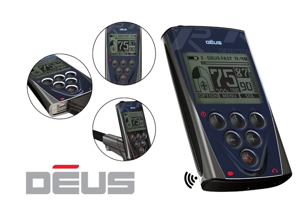 XP DEUS Metal Dedektör - Ana Kontrol Ünitesi WSA Kulaklık 24x13cm HF Başlık ile - 3
