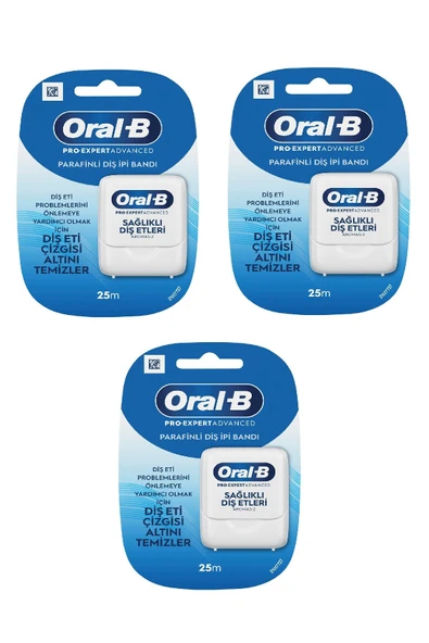 Oral-B Diş İpi Pro-Expert Advanced Sağlıklı Diş Etleri 25m 3 Adet