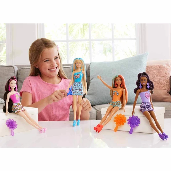 Barbie Color Reveal Renk Değiştiren Barbie Gökkuşağı Serisi Sürpriz Paket - Resim 2