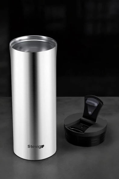 Stevig 2 Go Paslanmaz Çelik Termos Bardak 400 Ml Travel Mug Inox ST-200 - 3