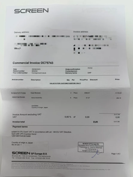 Screen Truepress Jet 520 Nx Baskı Kafası S100373717V00 - 7