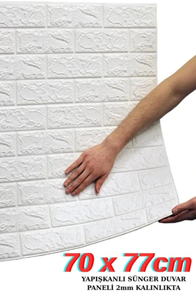 Renkli Duvarlar Ekoslim 70x77cm  1 Adet Yapışkanlı Silinebilir Tezgah Ofis Salon Sünger 2mm Duvar Paneli Kağıdı ürün görseli