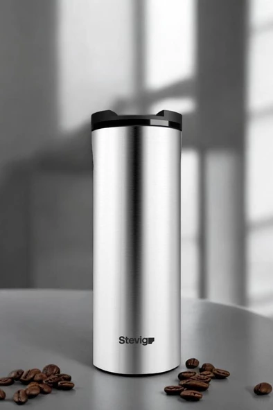 Stevig 2 Go Paslanmaz Çelik Termos Bardak 400 Ml Travel Mug Inox ST-200 - 2