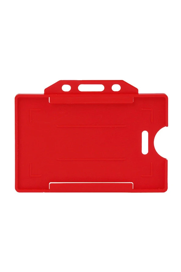 Sarff Kart Kabı Muhafaza Yatay Kırmızı 50 Li (1 Paket 50 Adet)