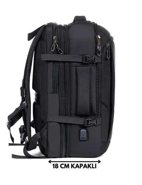 Seyahat Sırt Çantası Tam Körüklü 15.6 İnç USB Aparatlı 8683255013517 - 4