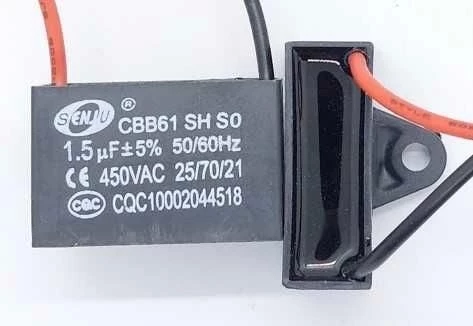 SENJU 450 VAC 1,5uF 50/60Hz Vantilatör Motor Kalkış Kondansatörü