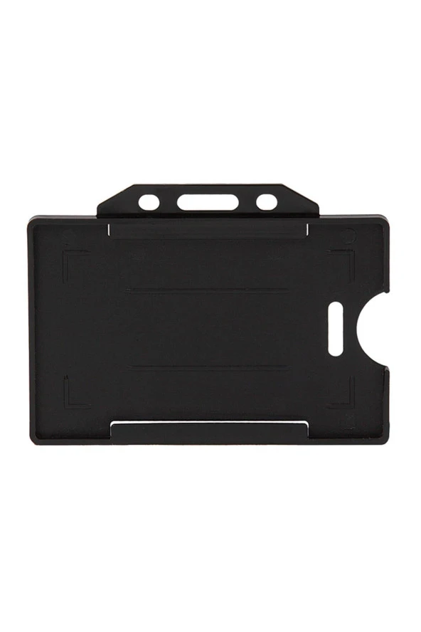 Sarff Kart Kabı Muhafaza Yatay Siyah 50 Li (1 Paket 50 Adet)