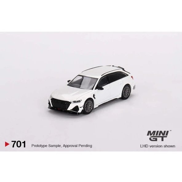 Mini GT 701 ABT Audi RS6-R Glacier White Metallic LHD Model Araba - Resim 2