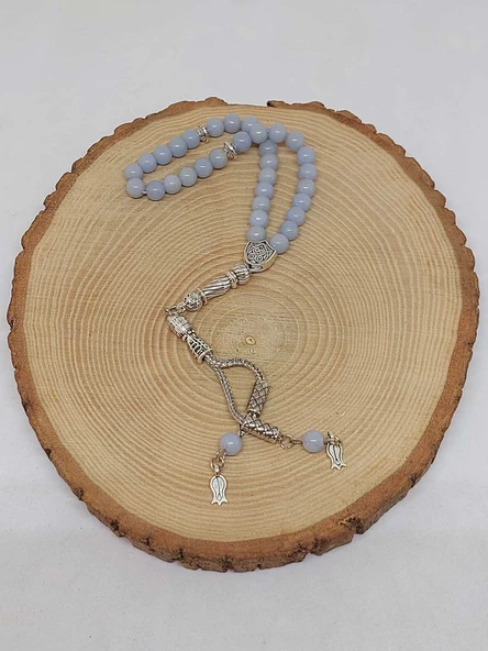 Angelit Taşı 33lük Tesbih 6mm (3926) - Resim 4