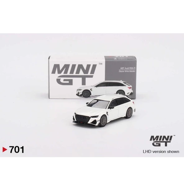 Mini GT 701 ABT Audi RS6-R Glacier White Metallic LHD Model Araba ürün görseli 1