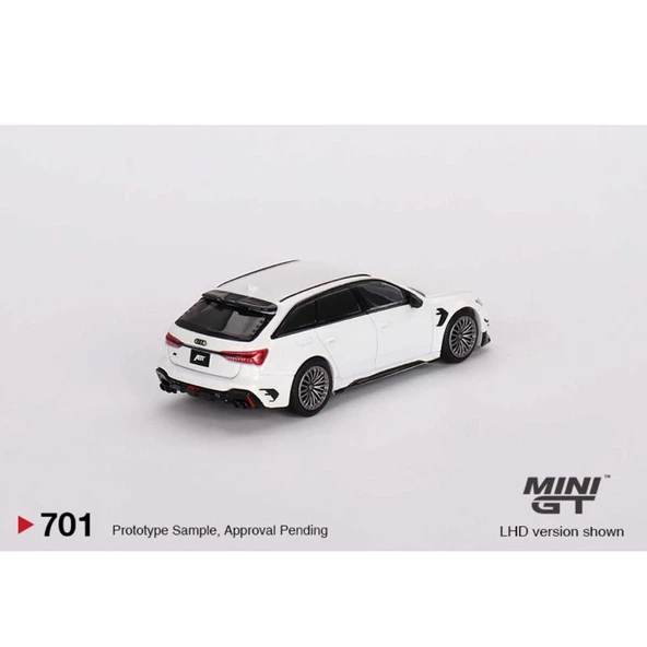 Mini GT 701 ABT Audi RS6-R Glacier White Metallic LHD Model Araba - Resim 3