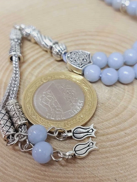 Angelit Taşı 33lük Tesbih 6mm (3926) - Resim 3