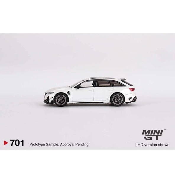 Mini GT 701 ABT Audi RS6-R Glacier White Metallic LHD Model Araba - Resim 4