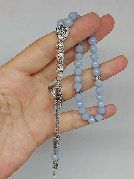 Angelit Taşı 33lük Tesbih 6mm (3926) - Resim 5