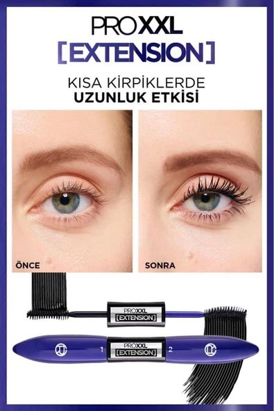 L'oréal Paris Pro Xxl Extension Çift Taraflı Maskara - Uzunluk Etkisi 3600524031107 - 3
