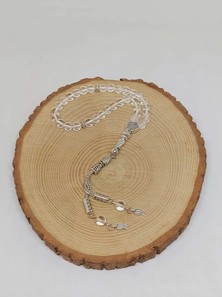 Kristal Kuvars Taşı 33lük Tesbih 6mm (4734) - Resim 4