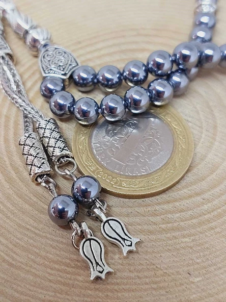 Terahertz Taşı 33lük Tesbih 6mm (4707) - Resim 3