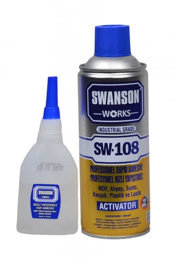 Swanson Mdf Kit Profesyonel Hızlı Yapıştırıcı Seti 250 ML