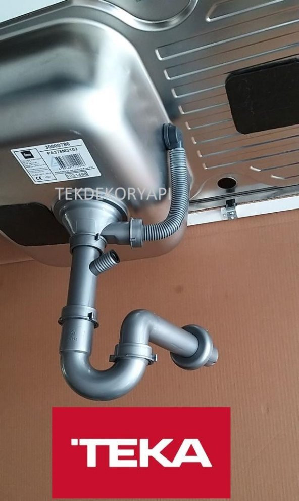 TEKDEKOR TEKA EVYE SİFONU BÜYÜK GİDERLİ TAŞMALI