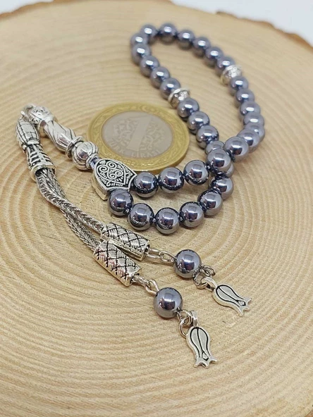 Terahertz Taşı 33lük Tesbih 6mm (4707) - Resim 6