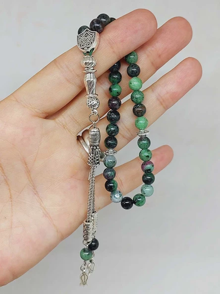 Anyolit (Rubizoit – Rubyzoisit) Taşı 33lük Tesbih 6mm (22450) - Resim 5