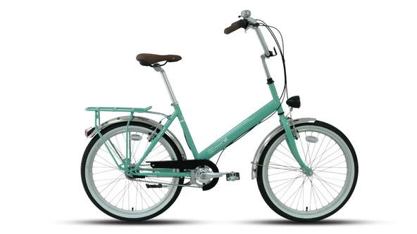 Carraro Poni 24 V Fren 3 Vites 24 Jant Şehir Bisikleti Yeşil Mavi Mor Beyaz 45 Kadro - Resim 2