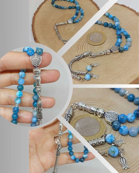 Apatit Taşı 33lük Tesbih 6mm (3208) ürün görseli