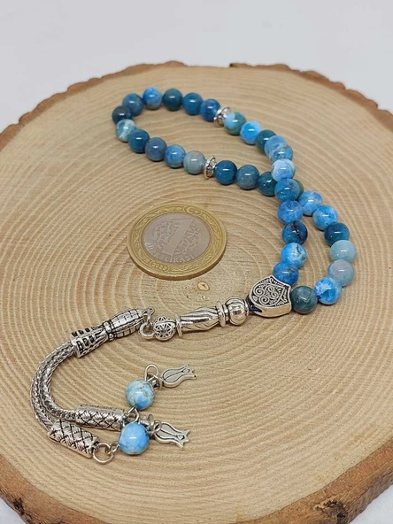 Apatit Taşı 33lük Tesbih 6mm (3208) - Resim 6