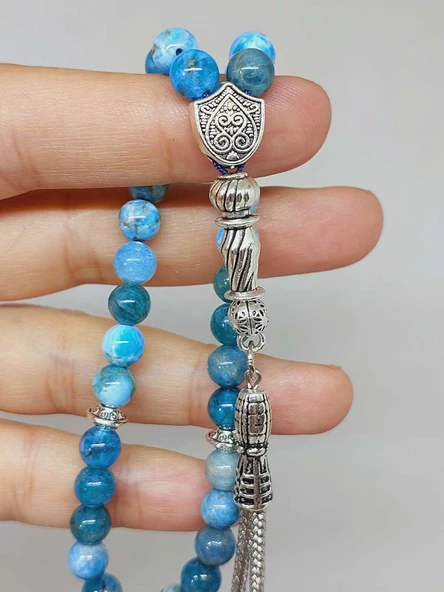 Apatit Taşı 33lük Tesbih 6mm (3208) - Resim 2