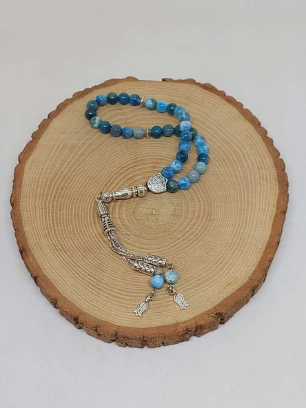 Apatit Taşı 33lük Tesbih 6mm (3208) - Resim 4