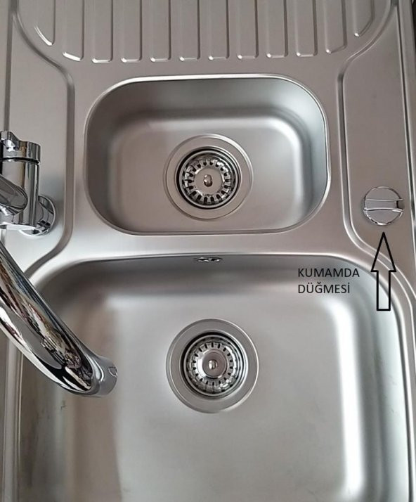 TEKDEKOR TEKA 1,5 GÖZ KUMANDALI EVYE SİFON TAKIMI - 3