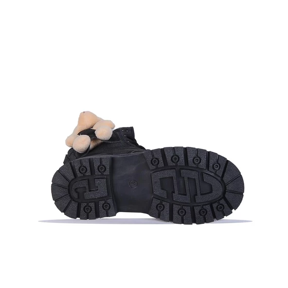 Skuaıter F2402 Kürklü Ayıcıklı Kız Çocuk Bot - Resim 3