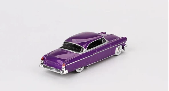 Mini GT 757 Lincoln Capri Hot Rod 1954 Purple Metallic LHD Model Araba - 2