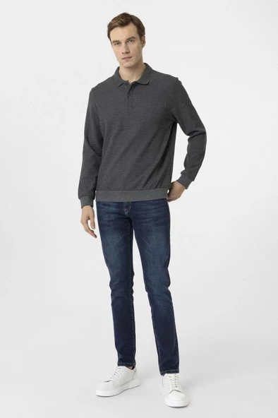 Hipatu Süvari Polo Yaka Waffle Sweat - 2