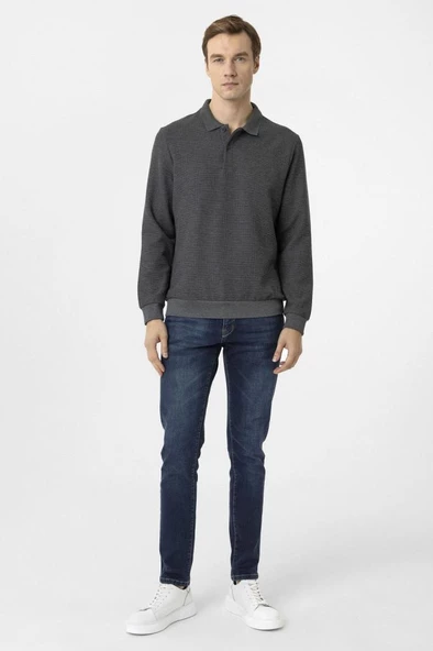 Hipatu Süvari Polo Yaka Waffle Sweat - 3